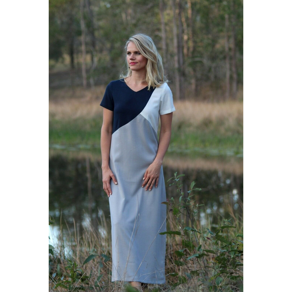 Made With Love Color Block Dress Women Size XL Short Sleeve